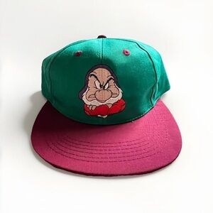 Vintage 90s Disney Snow White and The Seven Dwarfs “Grumpy” Youth Snapback Hat
